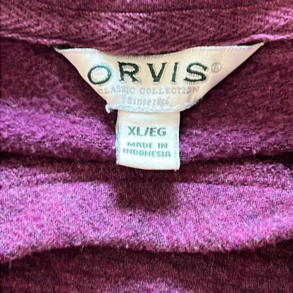 Orvis Men’s Maroon Winter Pullover Sweater size XL